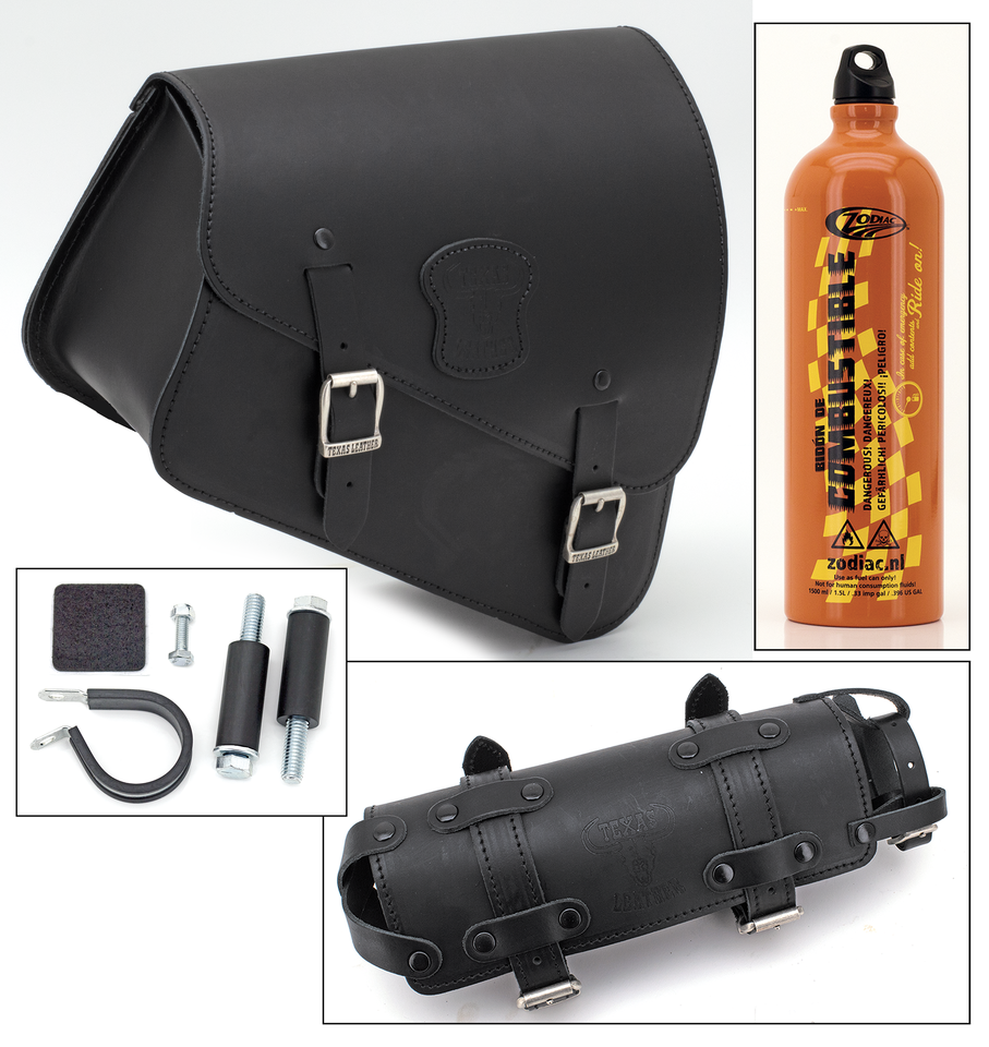 Texas Leather Sportster Frame Bag with Bottle Holder – Luggage