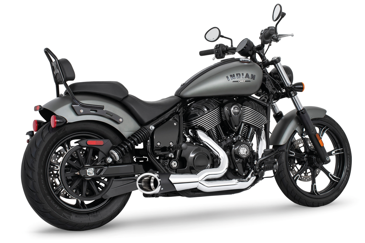 Freedom Performance Exhaust Combat Slash Cut 2-INTO-1 for Indian Powerplus & Thunderstroke