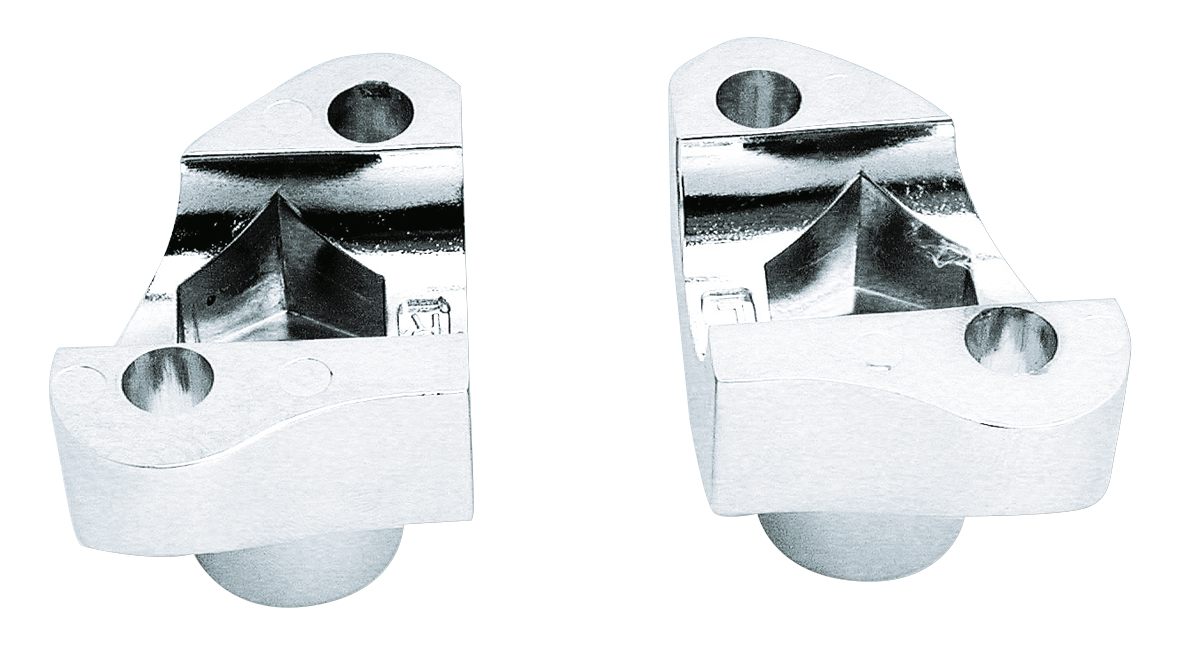 Zodiac Chrome Shorty Handlebar Risers
