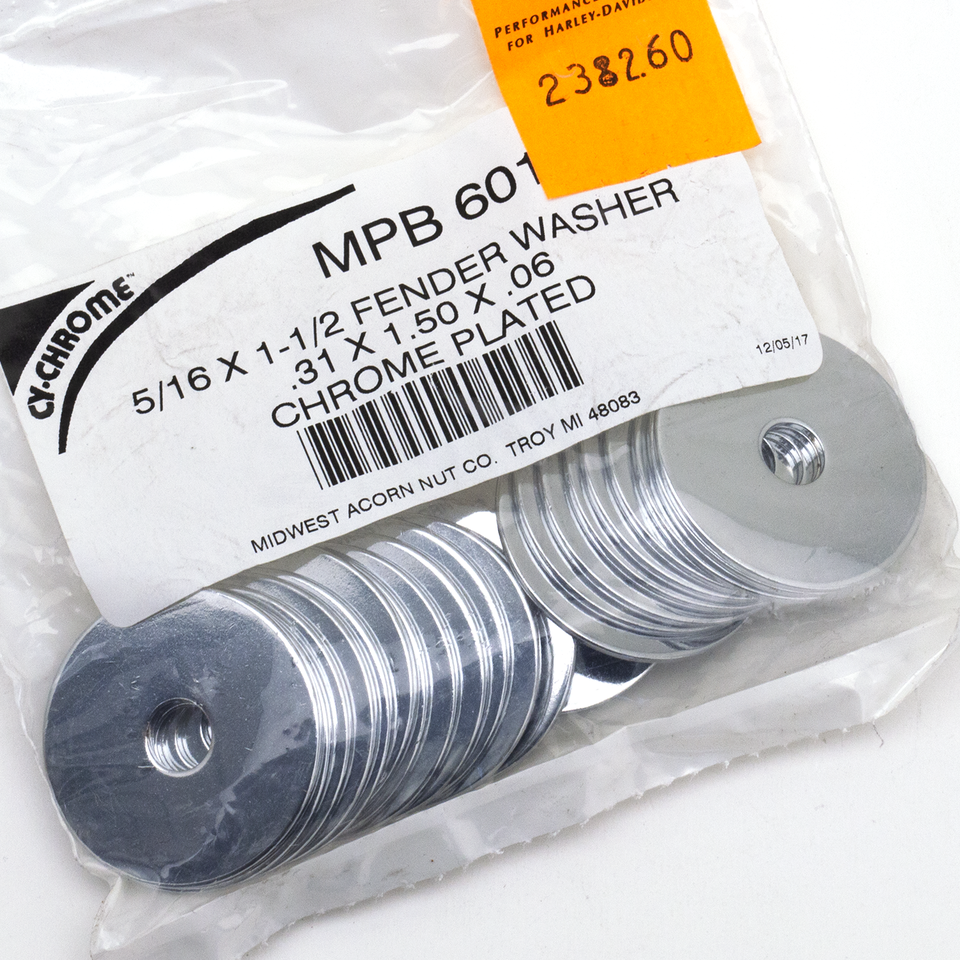 Midwest Acorn Nut Company Chrome Plated Flat Washers Assortment – Hardware