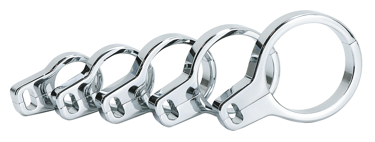 Zodiac Chrome Plated Billet Aluminum Dual Cable Clamps – Control Cables & Hydraulic Lines