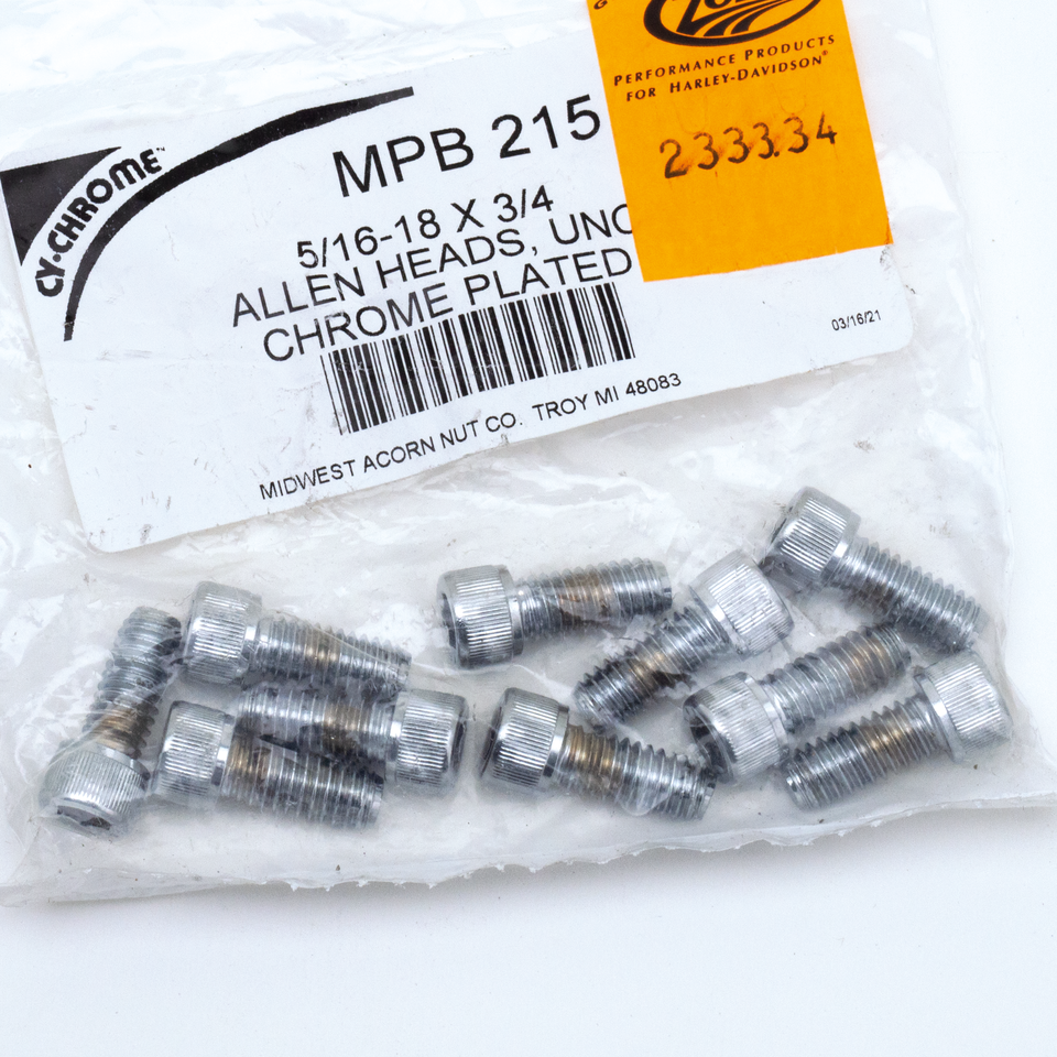 Midwest Acorn Nut Company Chrome Plated Allen Head Screws Assortment Knurled – Hardware