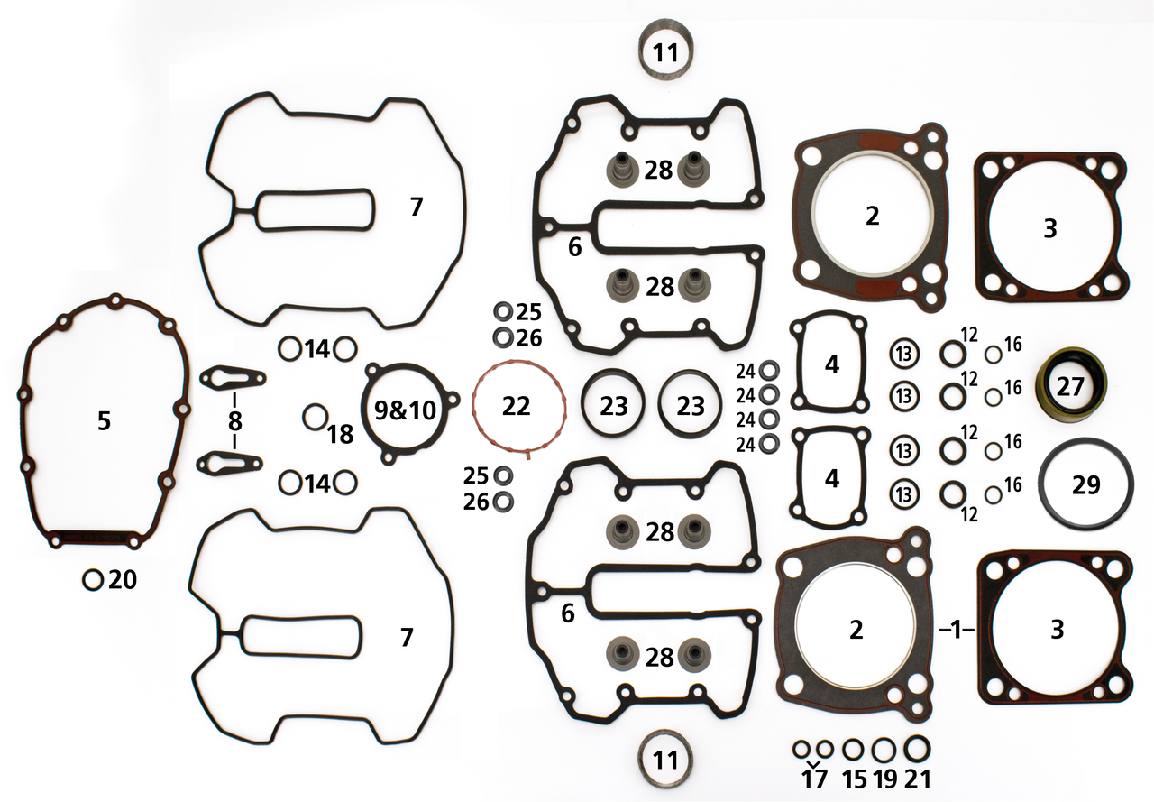 Cometic Gasket Engine Gaskets, Seals and O-Rings for Milwaukee Eight 2017 to Present – Gasket & Seals