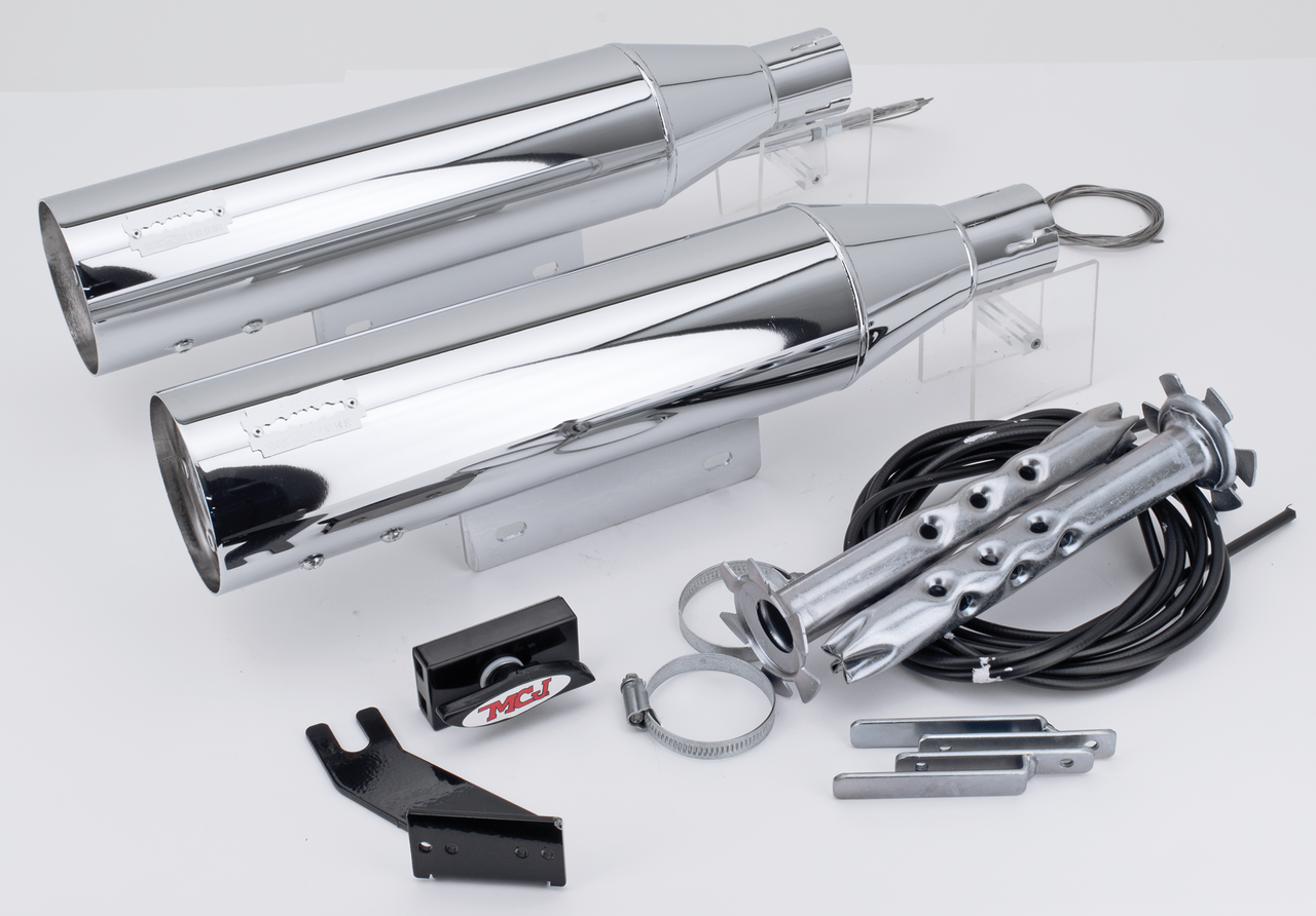 Mcj Adjustable Mufflers for Milwaukee Eight Softail – Exhaust