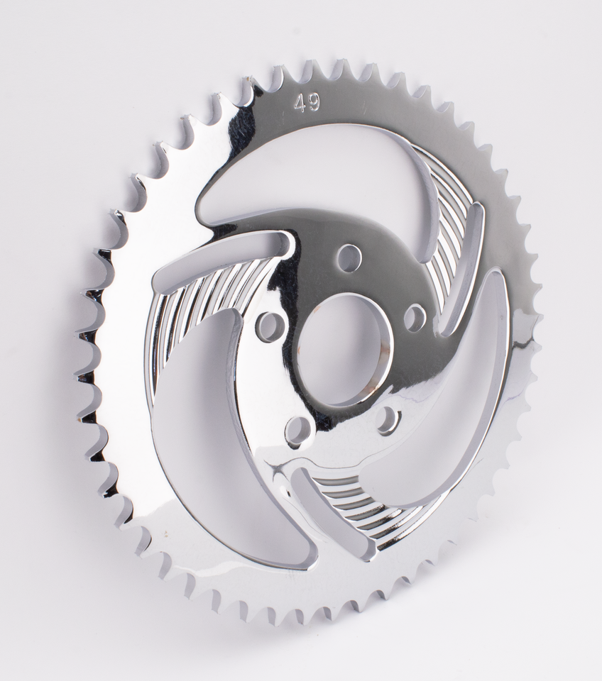 Zodiac "swirled" Rear Sprockets with Chrome Finish – Final Drive