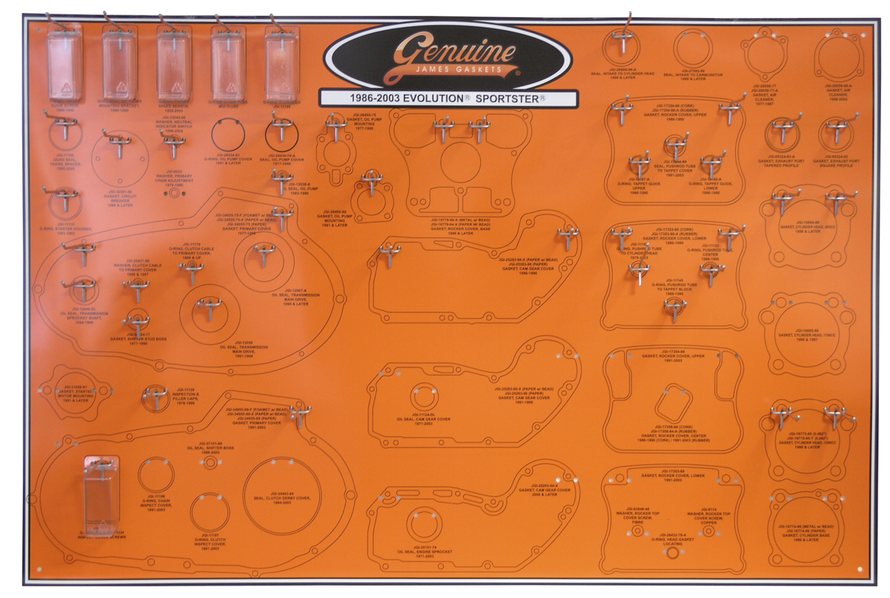 James Gasket Display Boards – Helmets