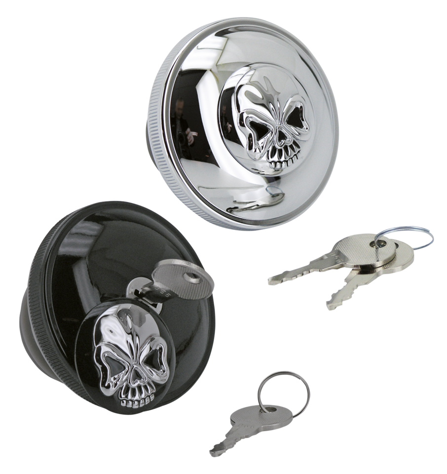 Zodiac Lockable Three-Dee Skulled Gas Caps – Gas- & Oil Tank