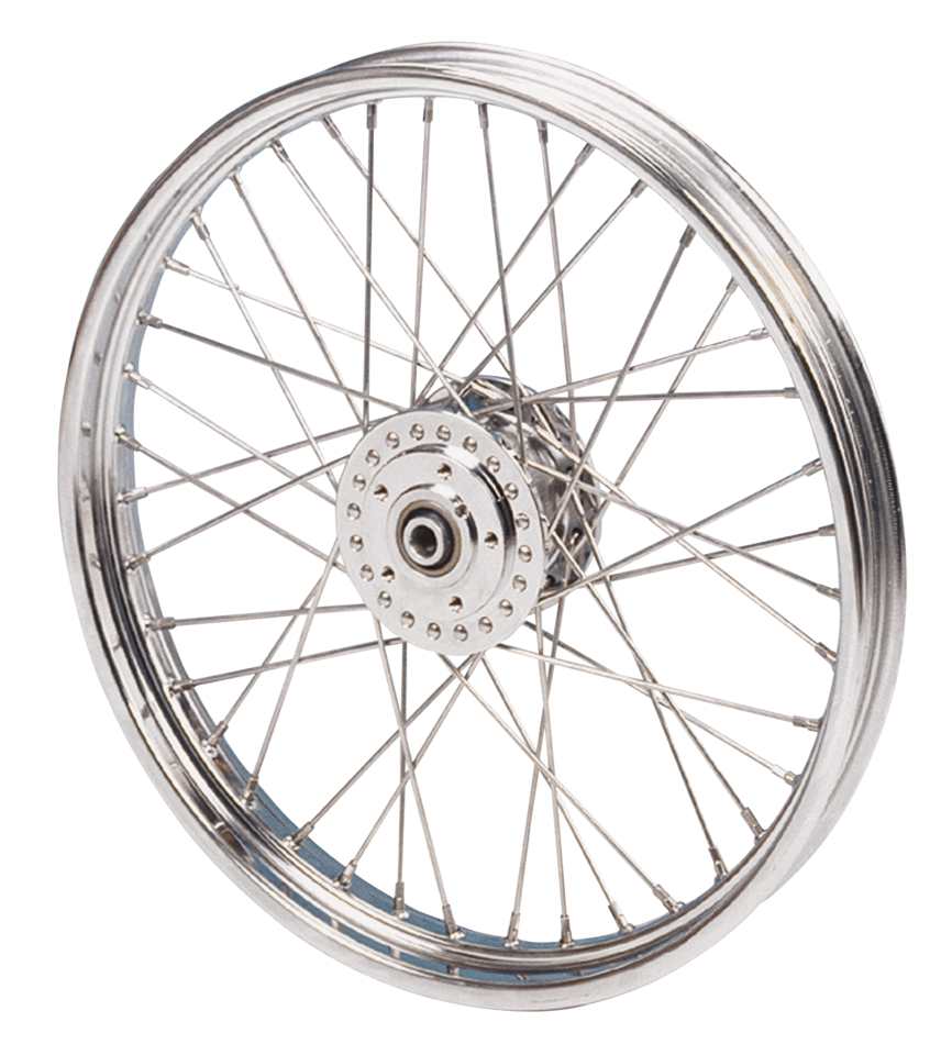 Zodiac Front Wheel Assemblies for 2000 and Later Sportster & Dyna with Rolled Edge Rim – Wheel & Tire