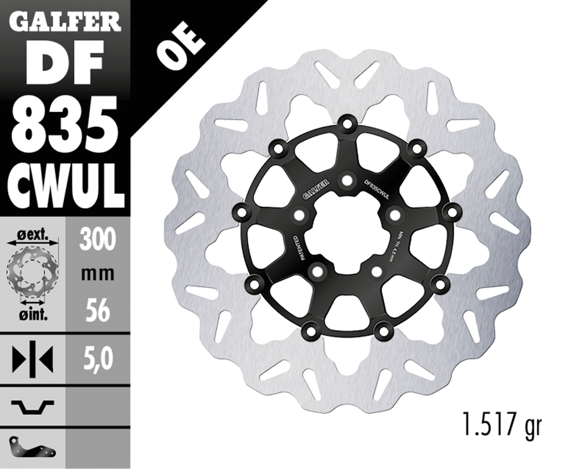 Galfer "wave" Floating Disc Brake Rotors