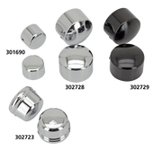 Zodiac Chrome & Black Front Axle Caps – Wheel & Tire