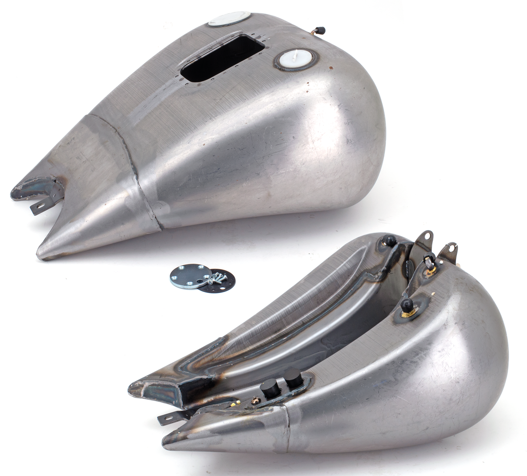 Zodiac 2" Stretched Custom Style Tanks with Dash Mount for Softail Twin Cam – Gas- & Oil Tank