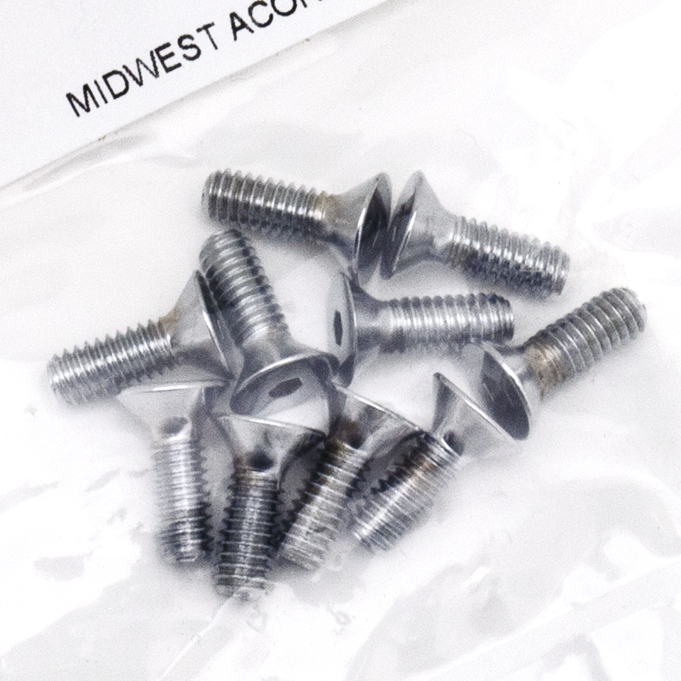 Midwest Acorn Nut Company Chrome Plated Counter Sunk Flat Head Socket Screws – Hardware