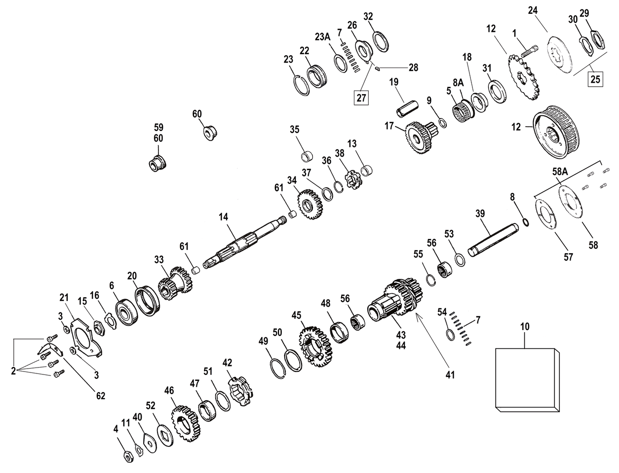 Eastern MC Parts Transmission Gears & Shafts for 4-SPEED Big Twin