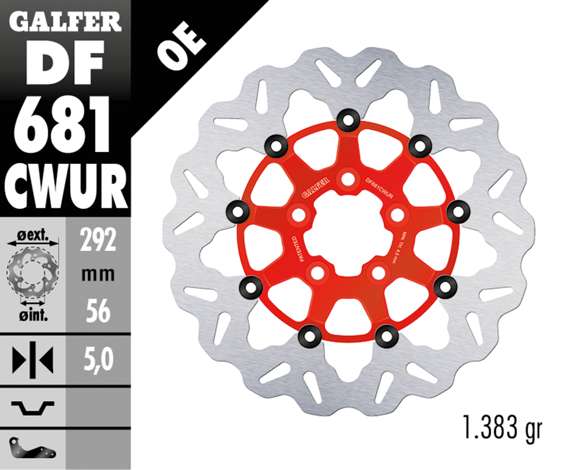 Galfer "wave" Floating Disc Brake Rotors