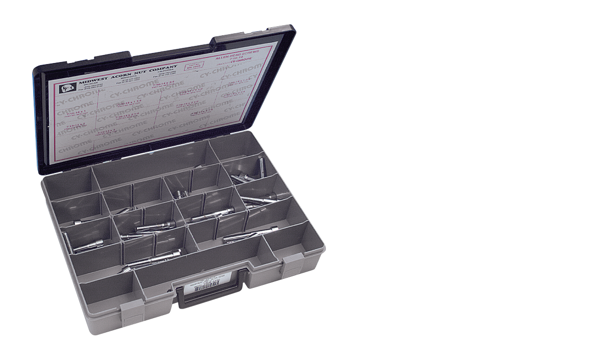 Midwest Acorn Nut Company Chrome Plated 7/16'' Unc Allen Head Screw Assortment – Hardware