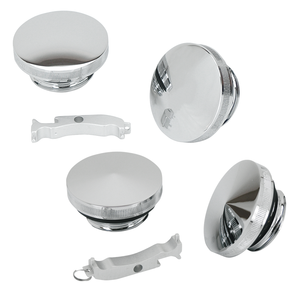 Zodiac Chrome Billet Pointed or Domed "essential" Gas Caps – Gas- & Oil Tank