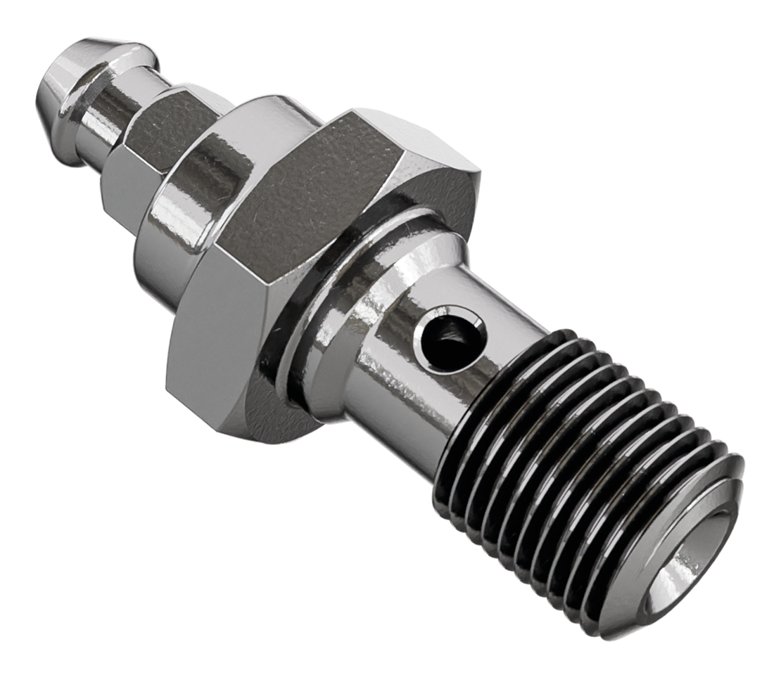 Goodridge Banjo Bolt with Bleeder Nipple – Control Cables & Hydraulic Lines