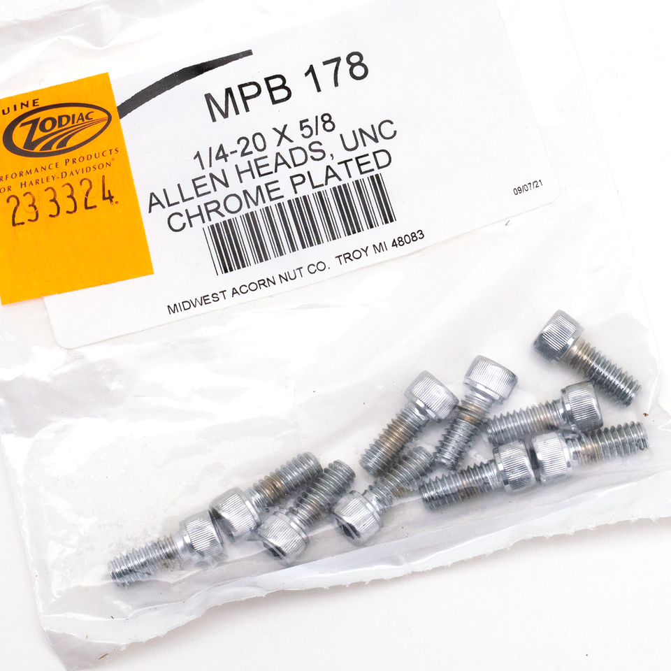 Midwest Acorn Nut Company Chrome Plated Allen Head Screws Assortment Knurled – Hardware