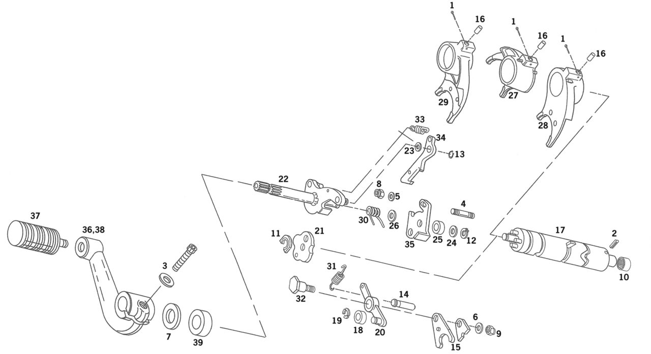 Zodiac Shifter Parts for 1991-2003 Sportster – Transmission