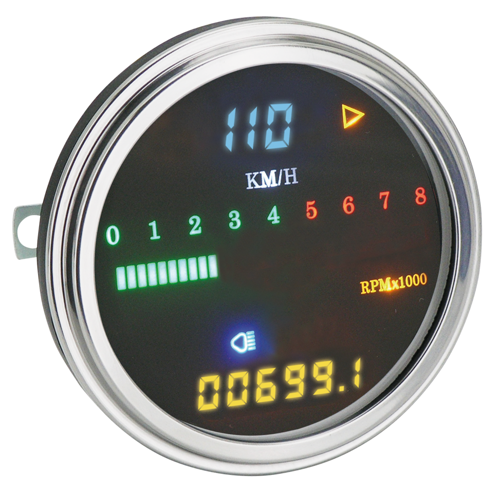 Zodiac Stealth Cable Driven Digital Speedo Tacho – Gauges & Dashes