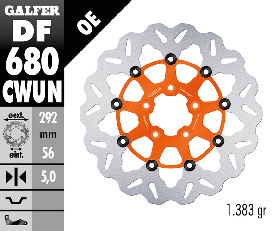 Galfer "wave" Floating Disc Brake Rotors