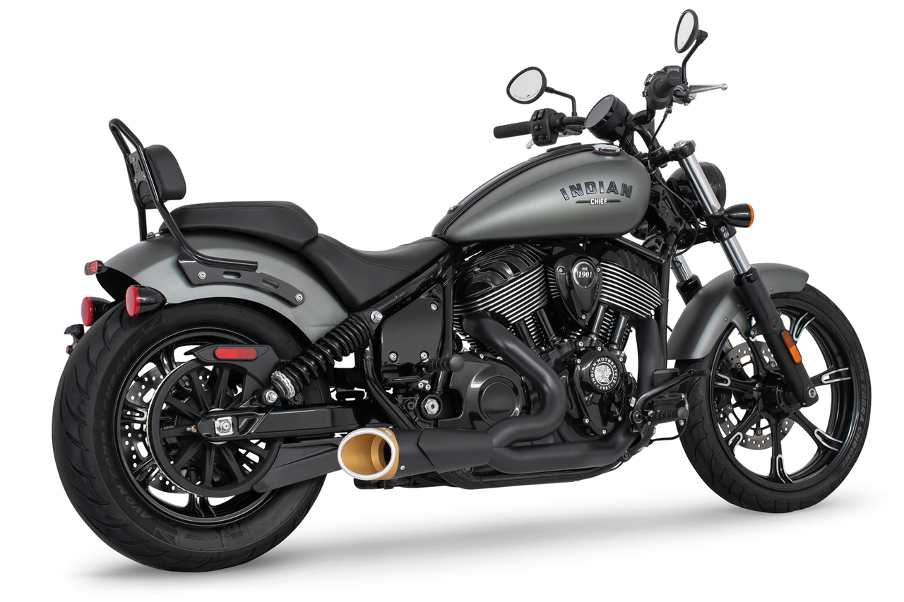 Freedom Performance Exhaust Combat Slash Cut 2-INTO-1 for Indian Powerplus & Thunderstroke