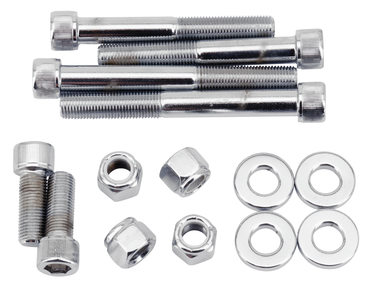 Midwest Acorn Nut Company Chrome Lower Motor Mount Screw Kit for Softail – Engine