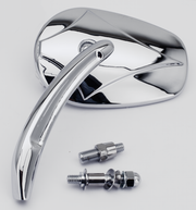 Zodiac Chrome Mirror with Diamond Logo – Handlebar