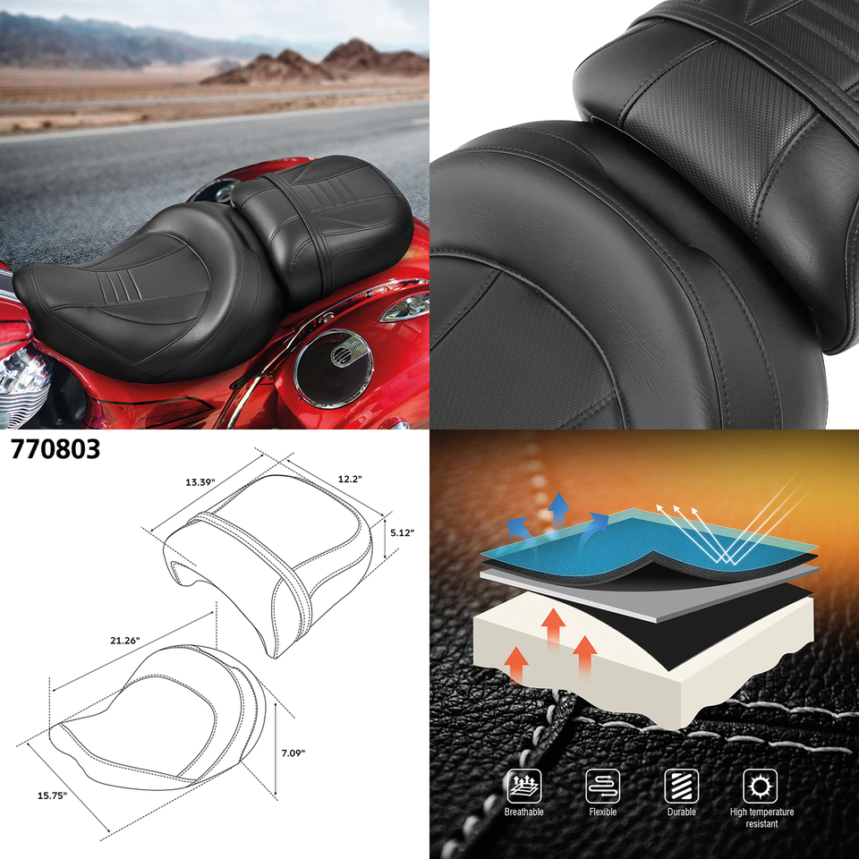 C.c. Rider 2-UP Seat for Big Inch Indian