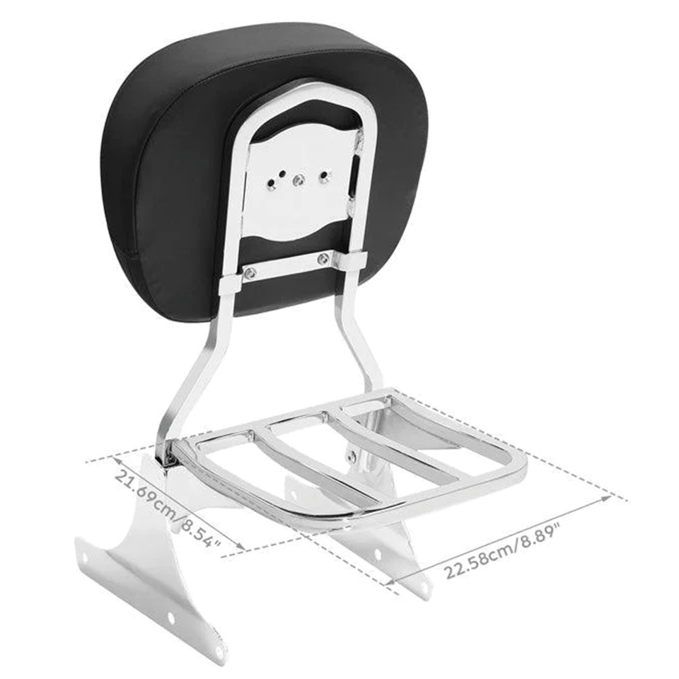 Zodiac Rigid Mount Sissy Bar & Rack Kits for Softail – Seat