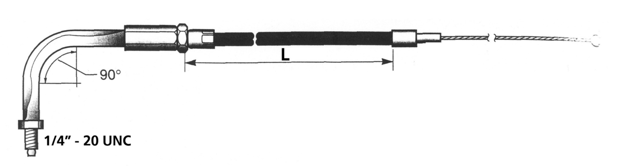 Zodiac T01 - Throttle Cable 1971-1980 Big Twin & 1970-1980 Sportster – Control Cables & Hydraulic Lines