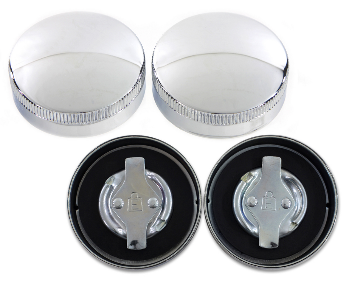 V-Twin Replica 1936-1972 Big Twin Cam-Lock Style Eaton Style Gas Caps – Gas- & Oil Tank