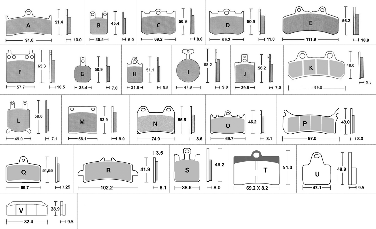 SBS Brake Pads for After Market Calipers