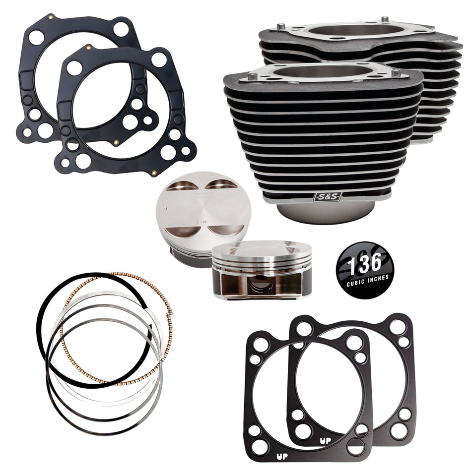 S&S 131CI & 136CI Big Bore Stroker Cylinders for Milwaukee Eight – Engine