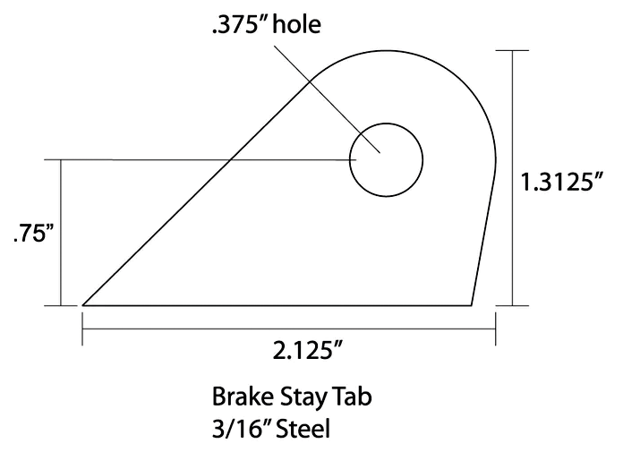 Lowbrow Customs Universal Weld-On Tab – Frame & Rear Suspension