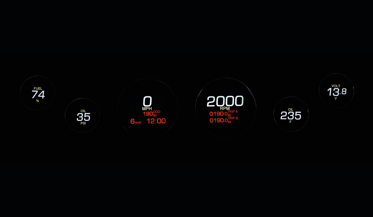 Dakota Digital MLX-8000 Fairing Gauges – Gauges & Dashes