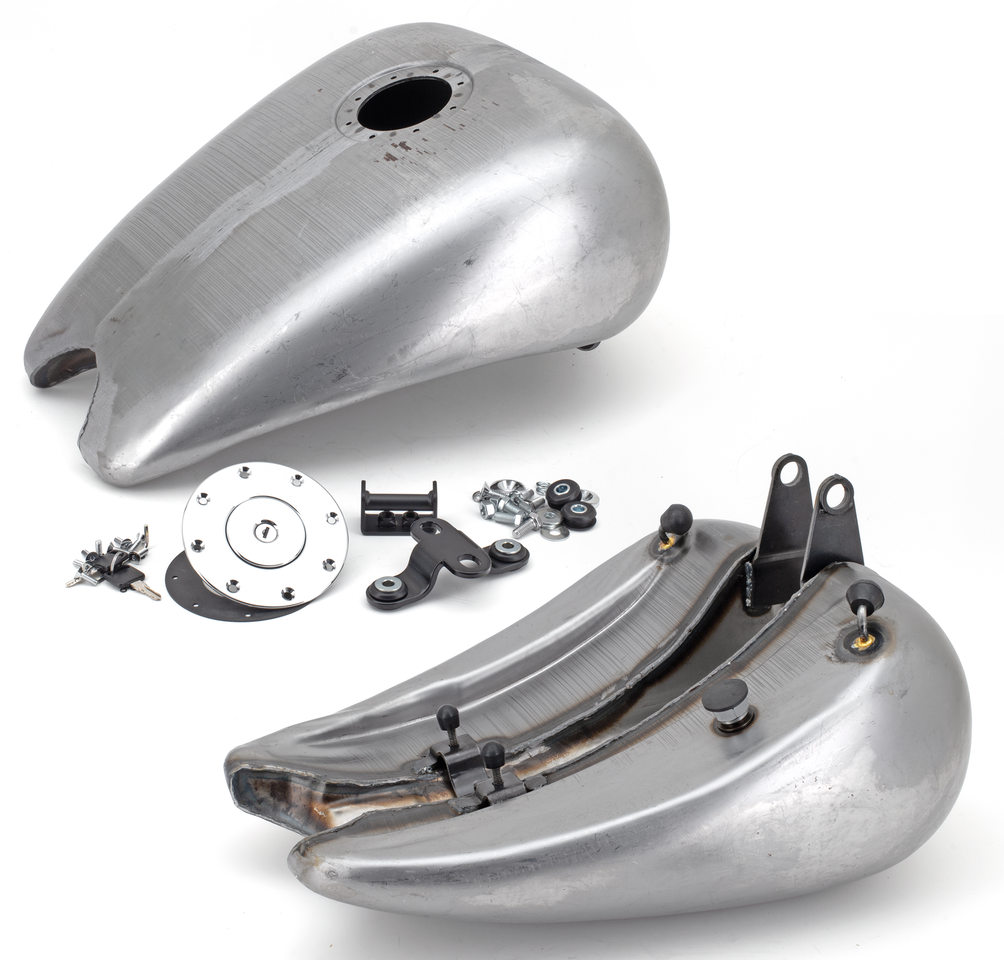 Zodiac One Piece Stretched Smooth Top Steel Gas Tank for Softail – Gas- & Oil Tank