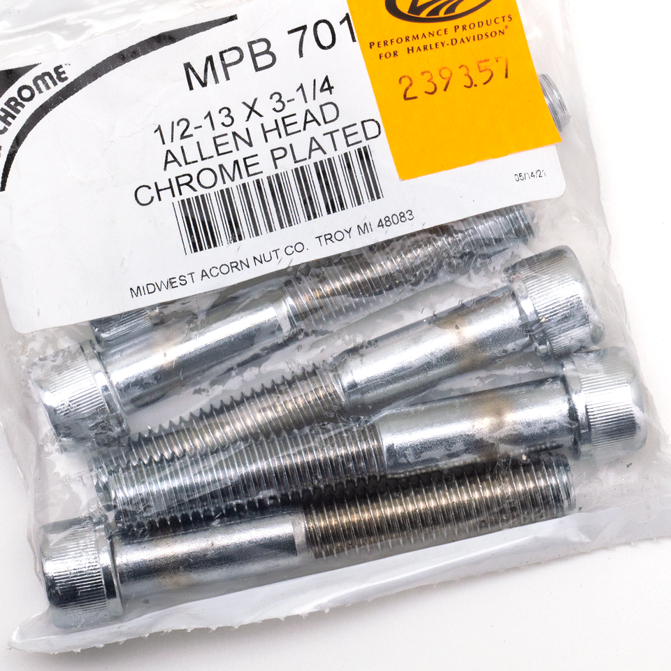 Midwest Acorn Nut Company Chrome Plated 1/2'' Unc Allen Head Screw Assortment – Hardware
