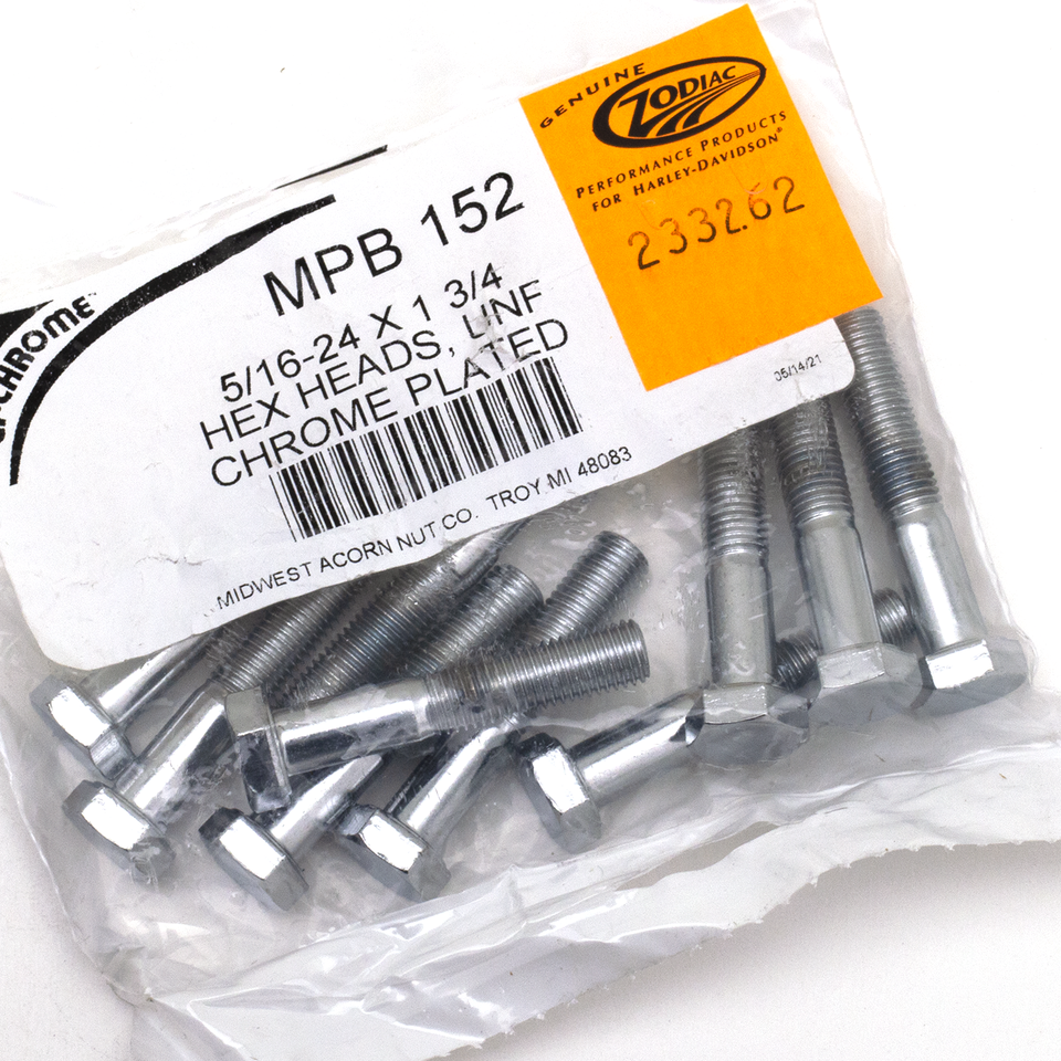 Midwest Acorn Nut Company Chrome Plated Hex Head Cap Screws Assortment – Hardware
