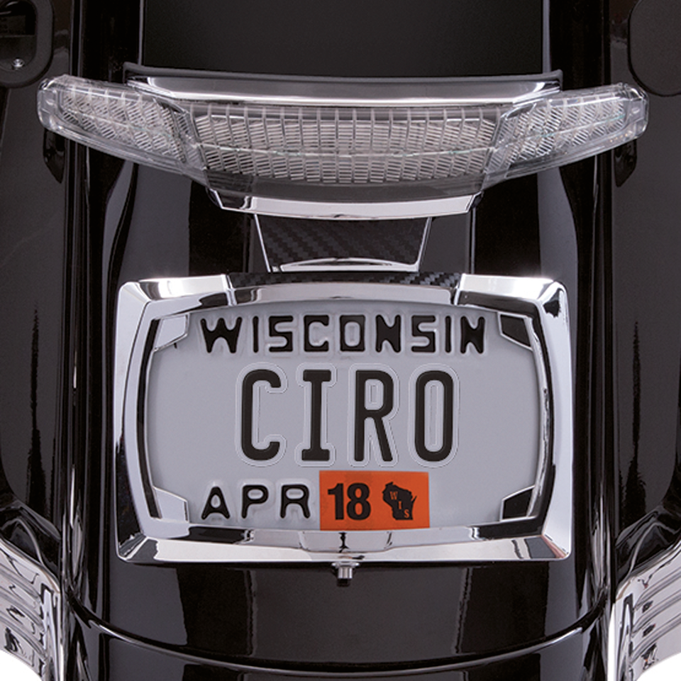 Ciro Latitude Tail Light & License Plate Holder for Touring – Electric & Light