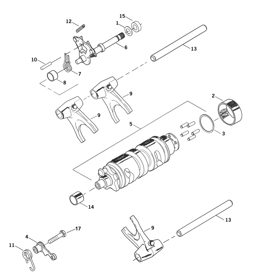 Eastern MC Parts Shifter Parts for 2004 to Present Sportster & Air Cooled Buell – Transmission