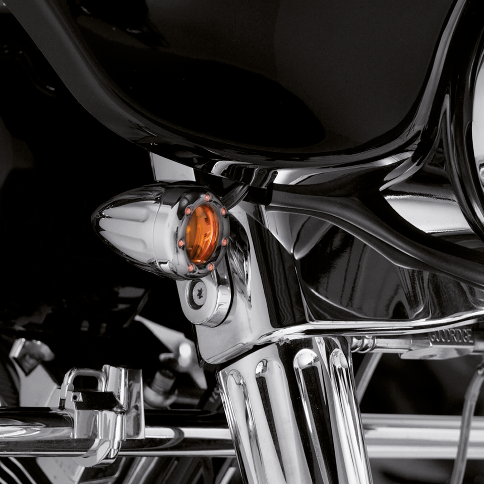 Arlen Ness Deep Cut OEM Style Turn Signals with Fire Ring Leds – Electric & Light