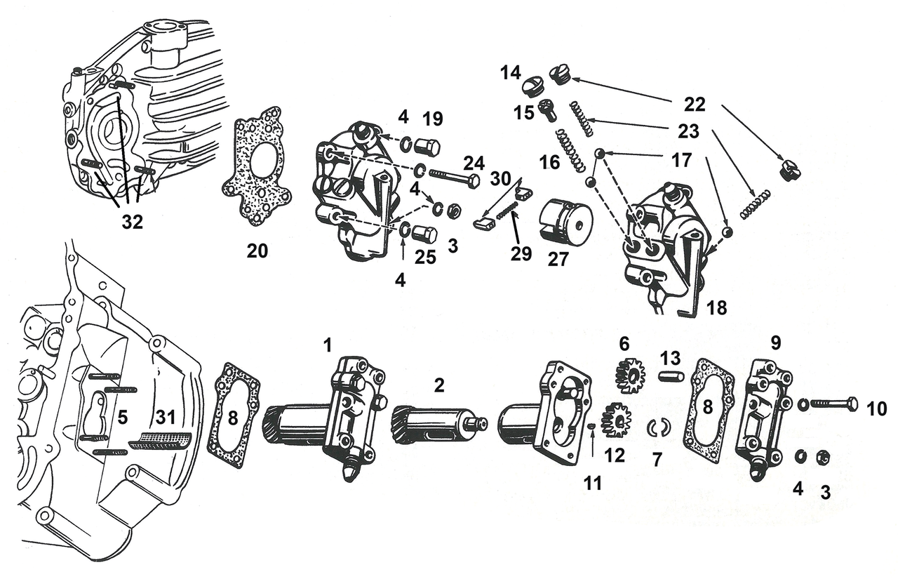 Samwel Supplies Oil & Scavenger Pump on Side Valve Models – Engine
