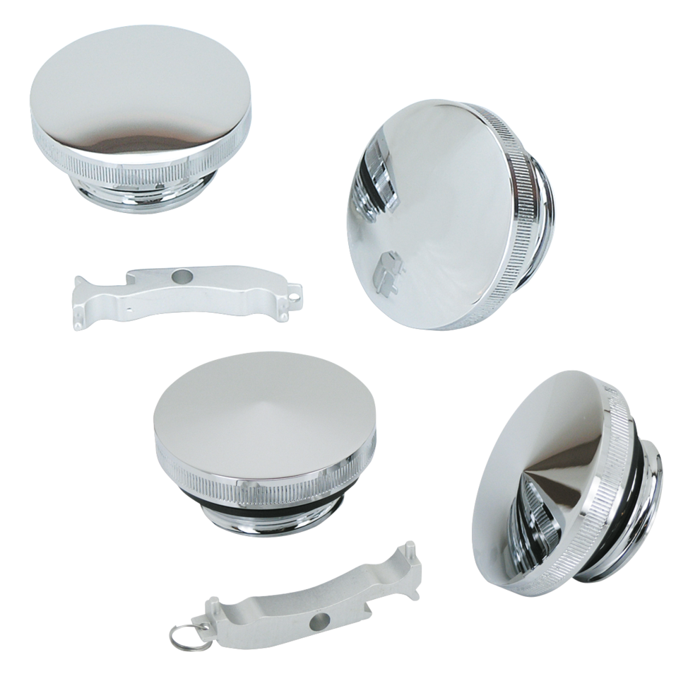 Zodiac Chrome Billet Pointed or Domed "essential" Gas Caps – Gas- & Oil Tank