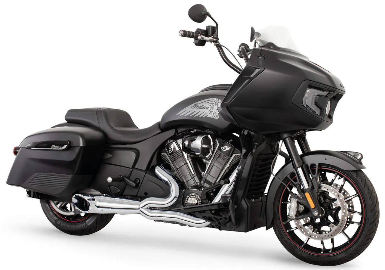Freedom Performance Exhaust Shorty Turn Out Slash Cut 2-INTO-1 for Indian Powerplus & Thunderstroke