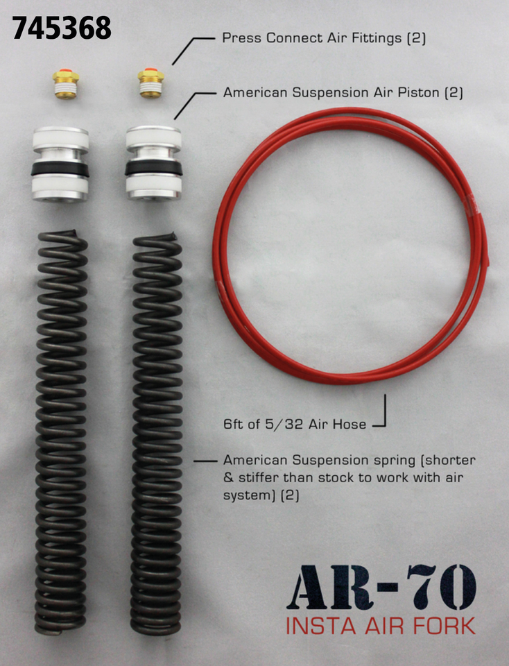 American Suspension Airride Front Fork Kit for Touring