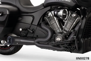 Freedom Performance Exhaust Shorty Turn Out Straight Cut 2-INTO-1 for Indian Powerplus & Thunderstroke