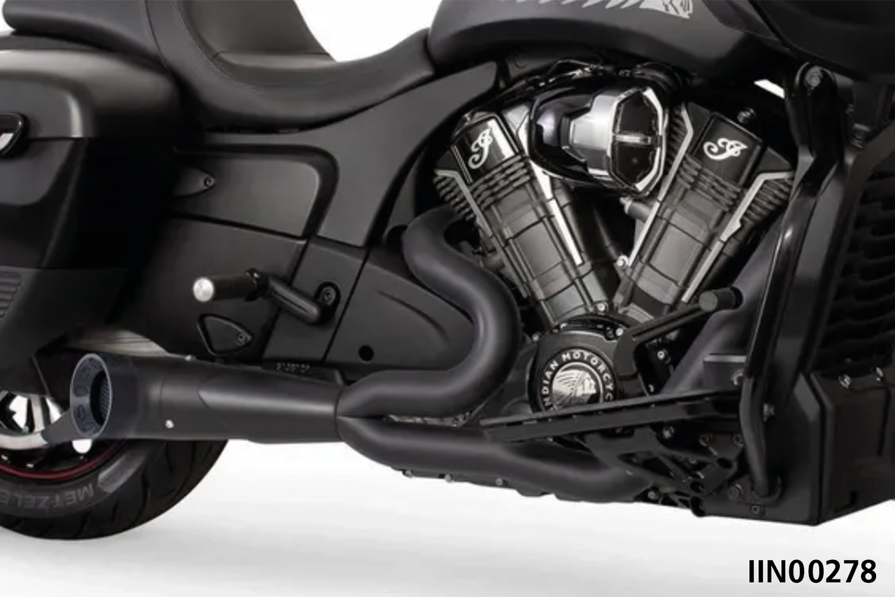 Freedom Performance Exhaust Shorty Turn Out Straight Cut 2-INTO-1 for Indian Powerplus & Thunderstroke