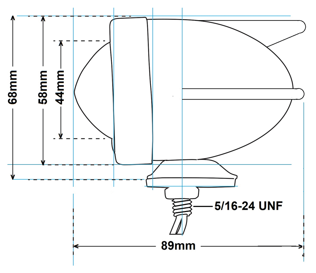 Zodiac Bullet Marker Light 3 Wings – Electric & Light
