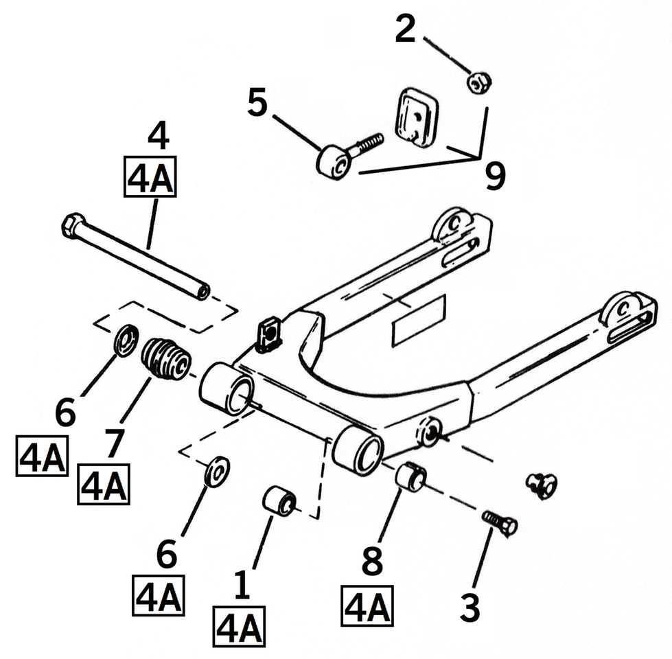 Zodiac Swingarm Parts for Sportster 1982-2003 – Frame & Rear Suspension